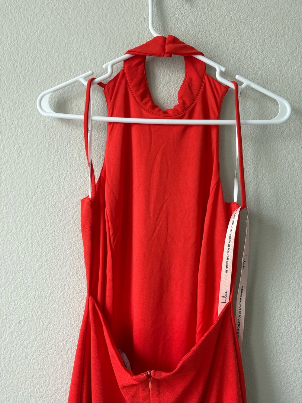 Lulu's Vibrant Orange High-Neck Sleeveless Maxi Dress - Picture 5 of 6